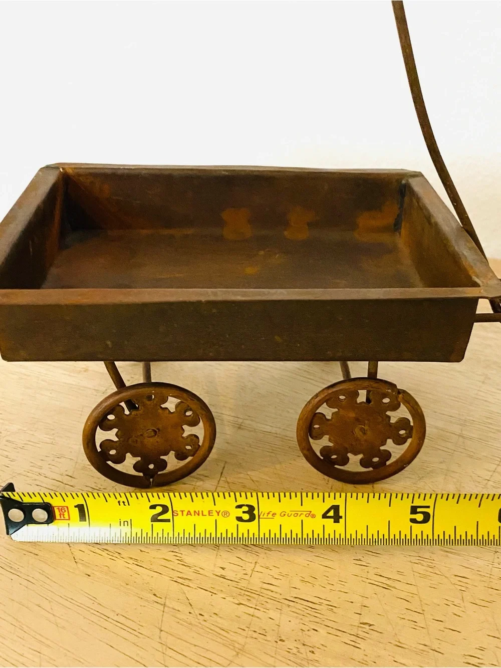 Rustic style rusty Metal Decorative Wagon